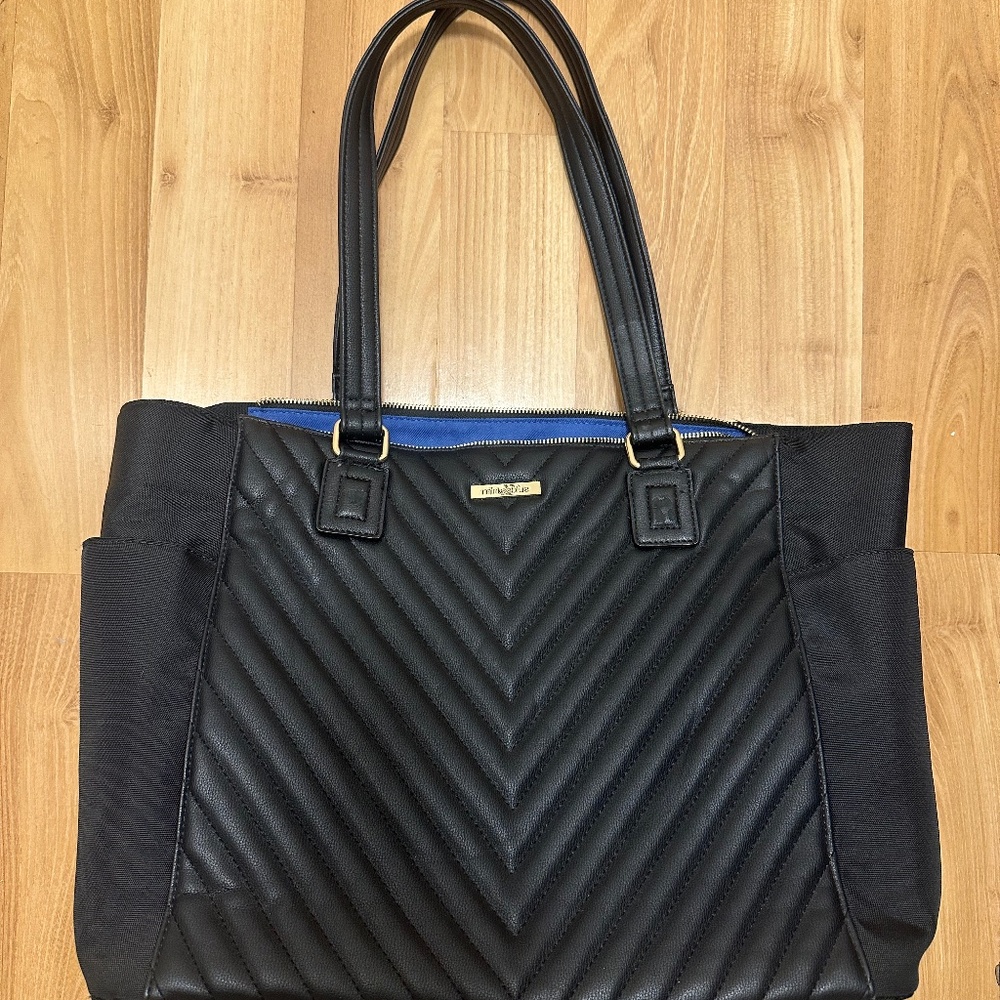 Minkeeblue Ella Tote NWT  Black Vegan Leather - discontinued hard to find design